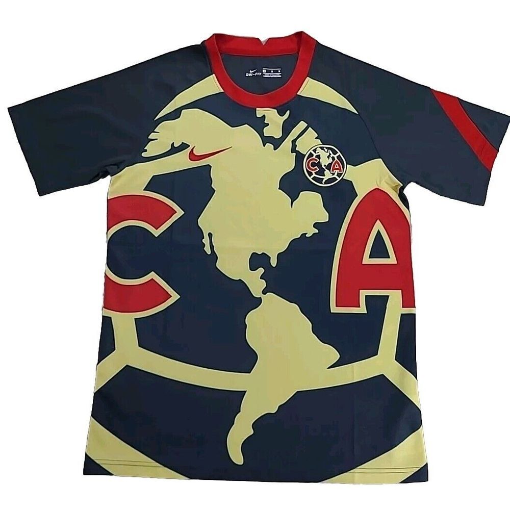 CLUB AMERICA PRE-MATCH JERSEY FOOTBALL SOCCER SHIRTS‎ NIKE CAMISETA MENS sz S